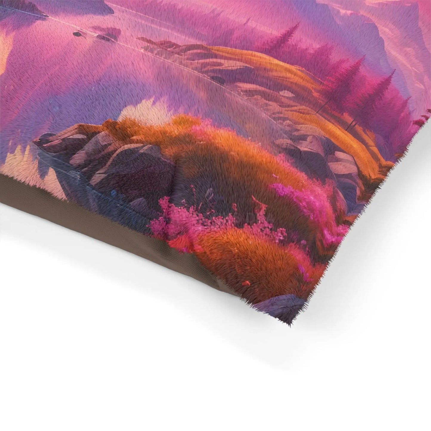 Sunset Mountain Landscape Pet Bed — Cozy Scenic Dog & Cat Pillow - Pets
