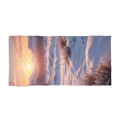 Sunset Snow Beach Towel - 36’’ × 72’’ - Home Decor