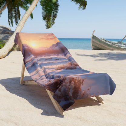 Sunset Snow Beach Towel - Home Decor