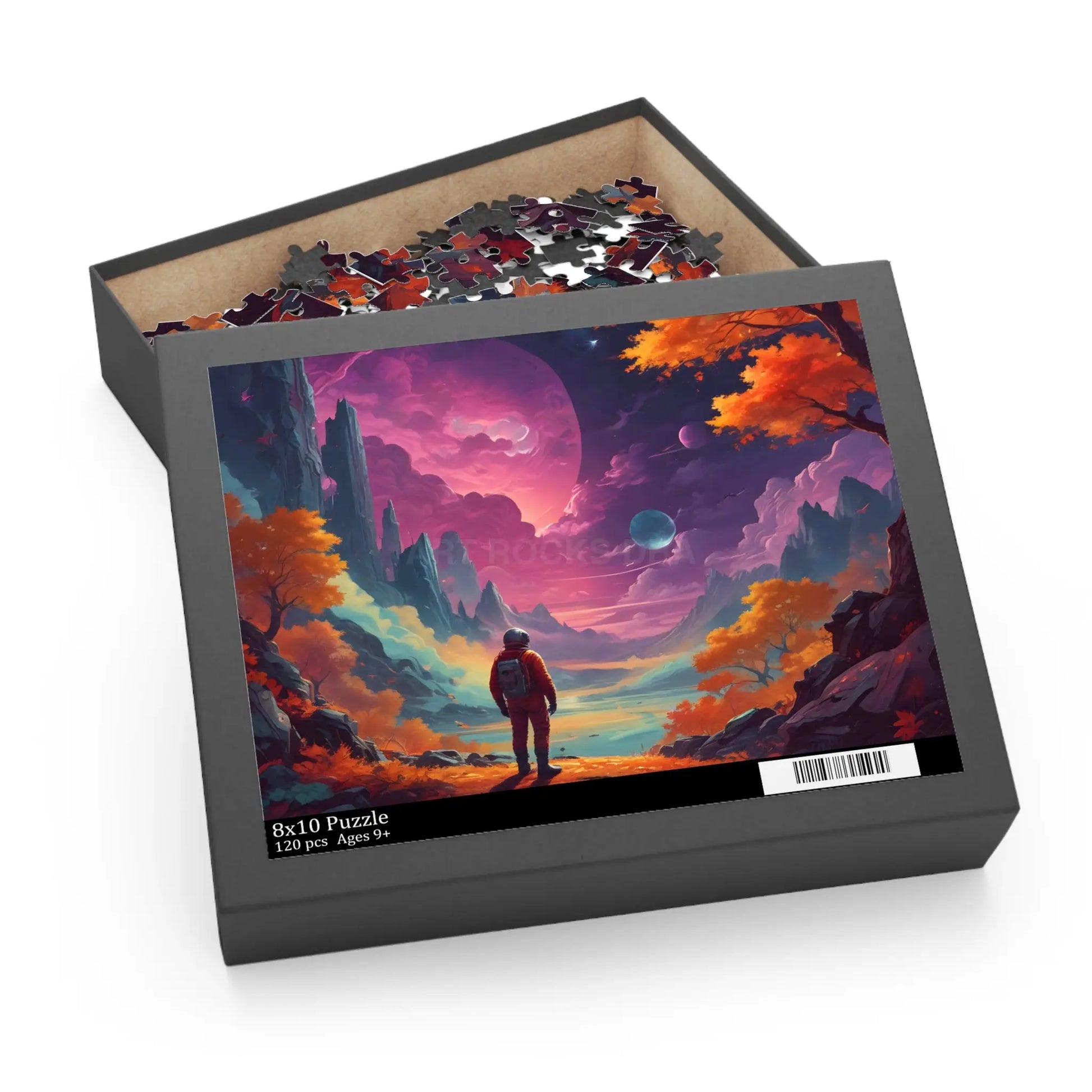Surreal Space Explorer Jigsaw Puzzle —(120/252/500 pcs) - 10’’ × 8’’ (120 pcs) - Puzzle