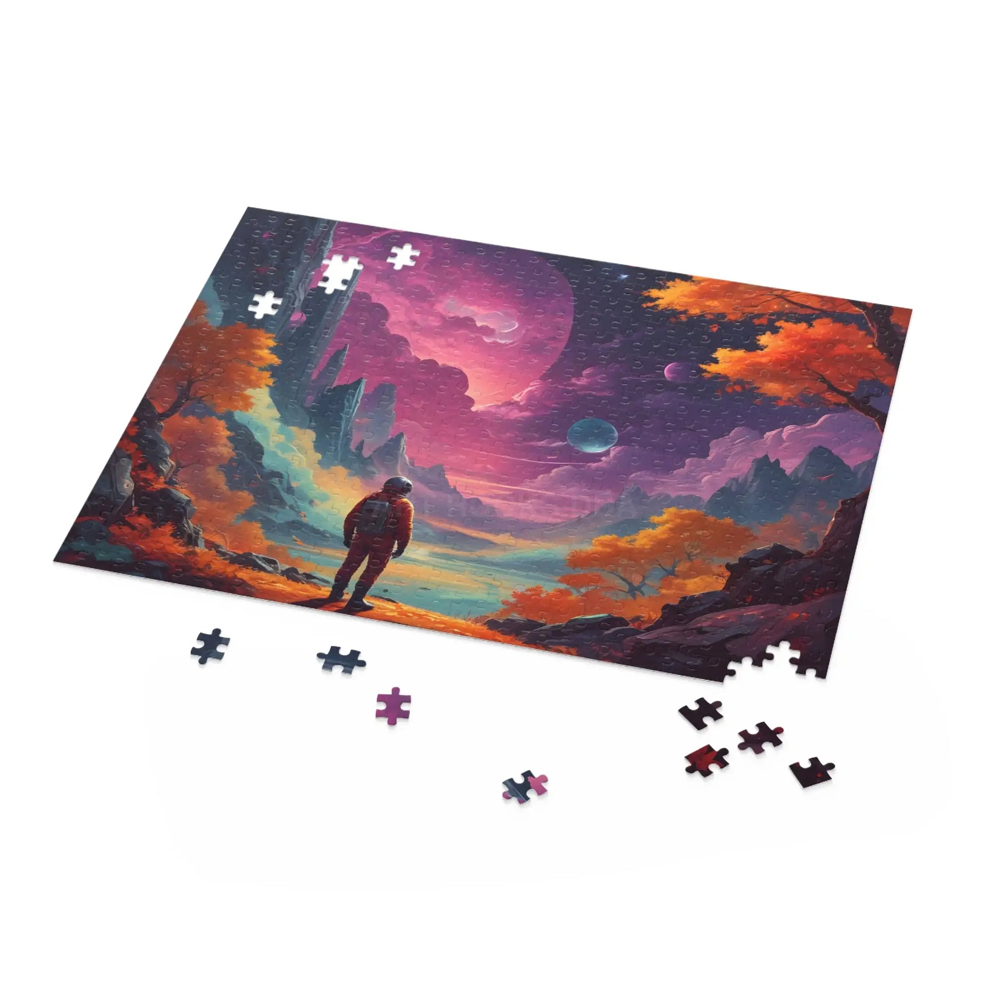 Surreal Space Explorer Jigsaw Puzzle —(120/252/500 pcs) - Puzzle