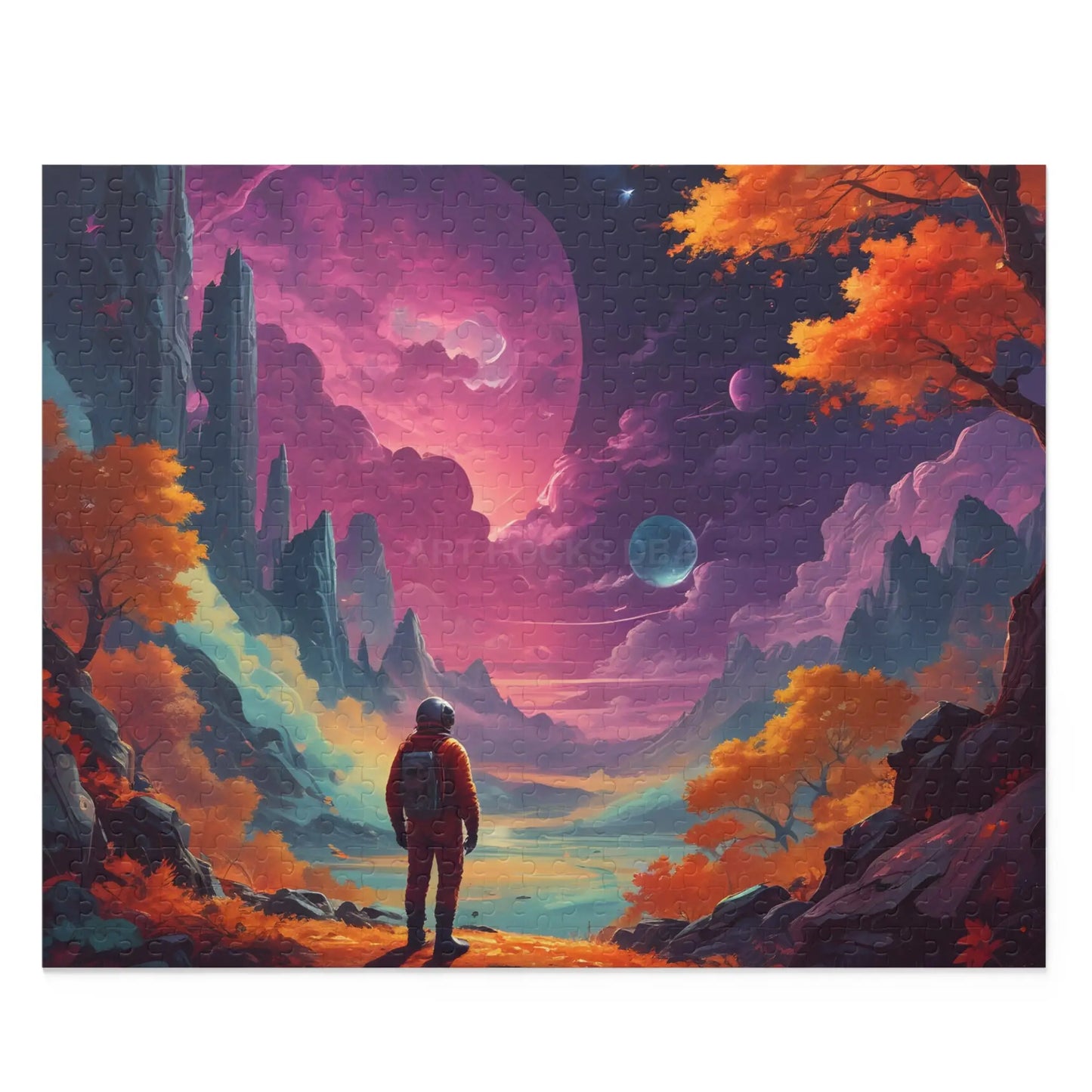 Surreal Space Explorer Jigsaw Puzzle —(120/252/500 pcs) - 20’’ × 16’’ (500 pcs) - Puzzle