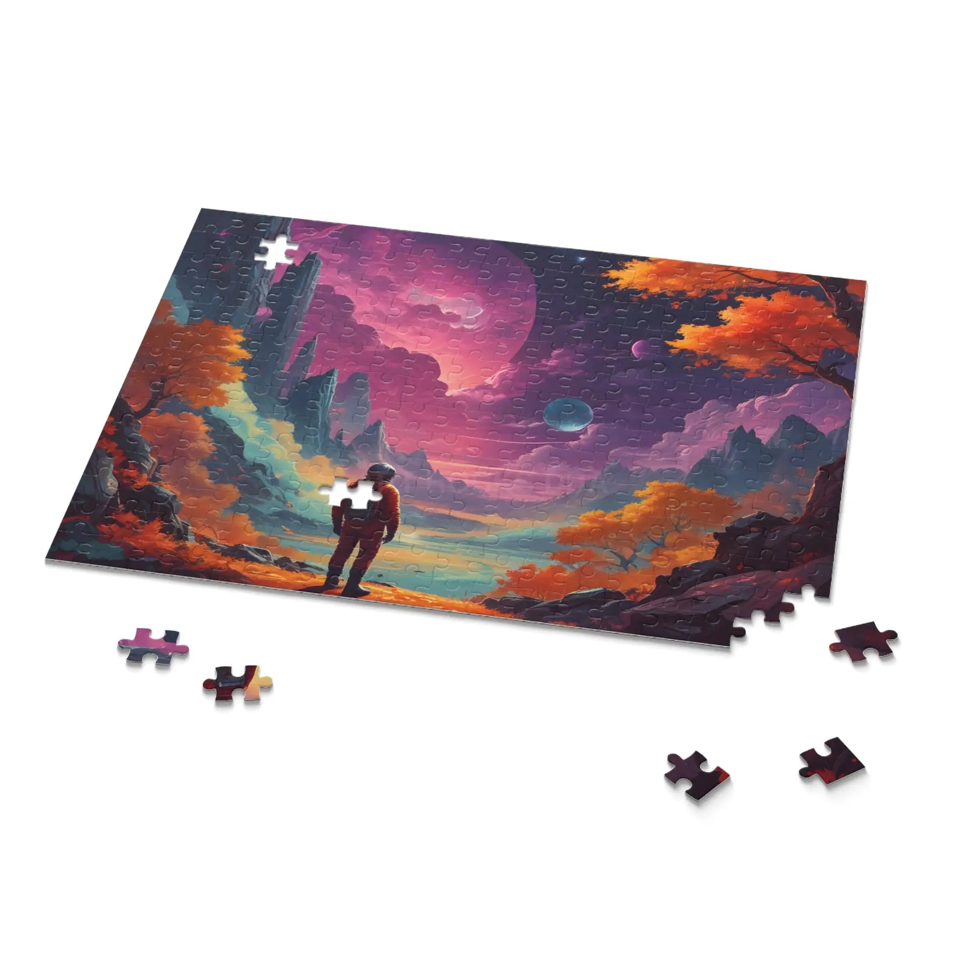 Surreal Space Explorer Jigsaw Puzzle —(120/252/500 pcs) - Puzzle