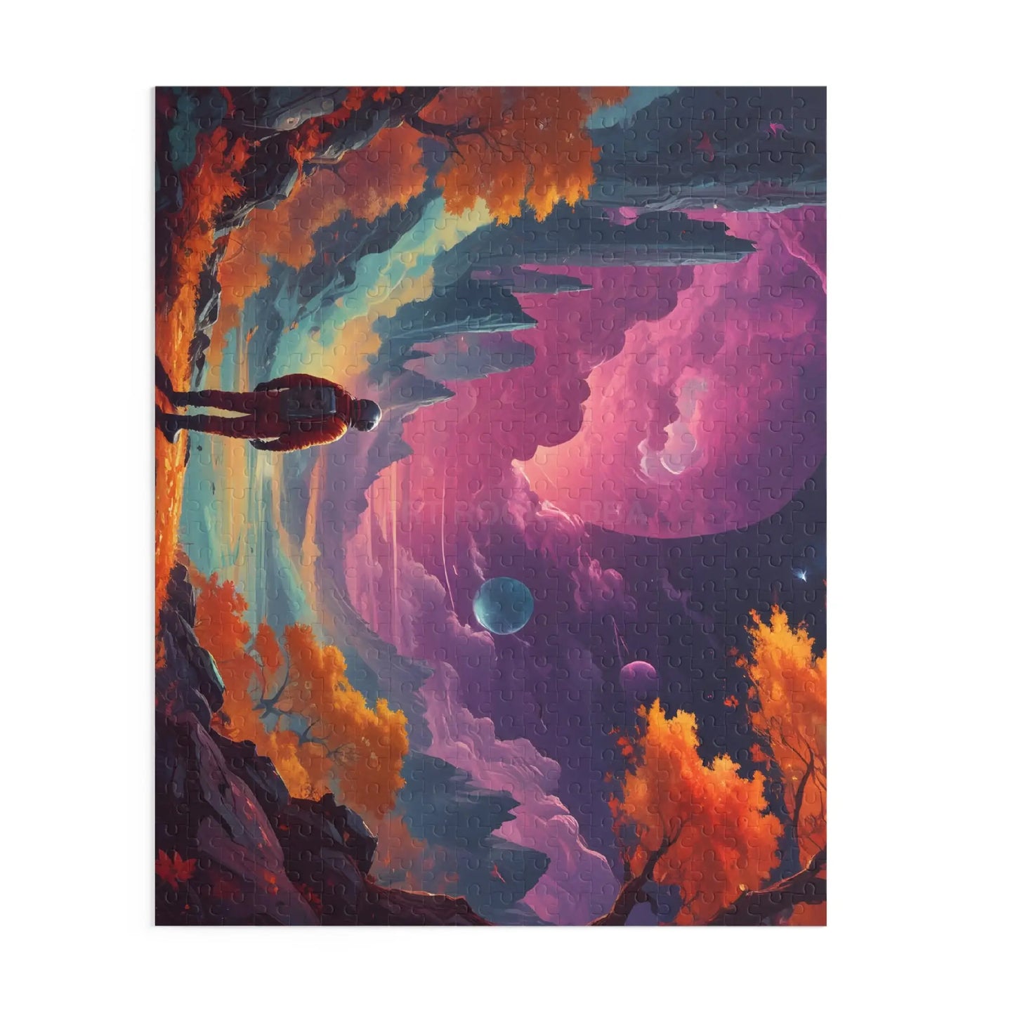 Surreal Space Explorer Jigsaw Puzzle —(120/252/500 pcs) - Puzzle