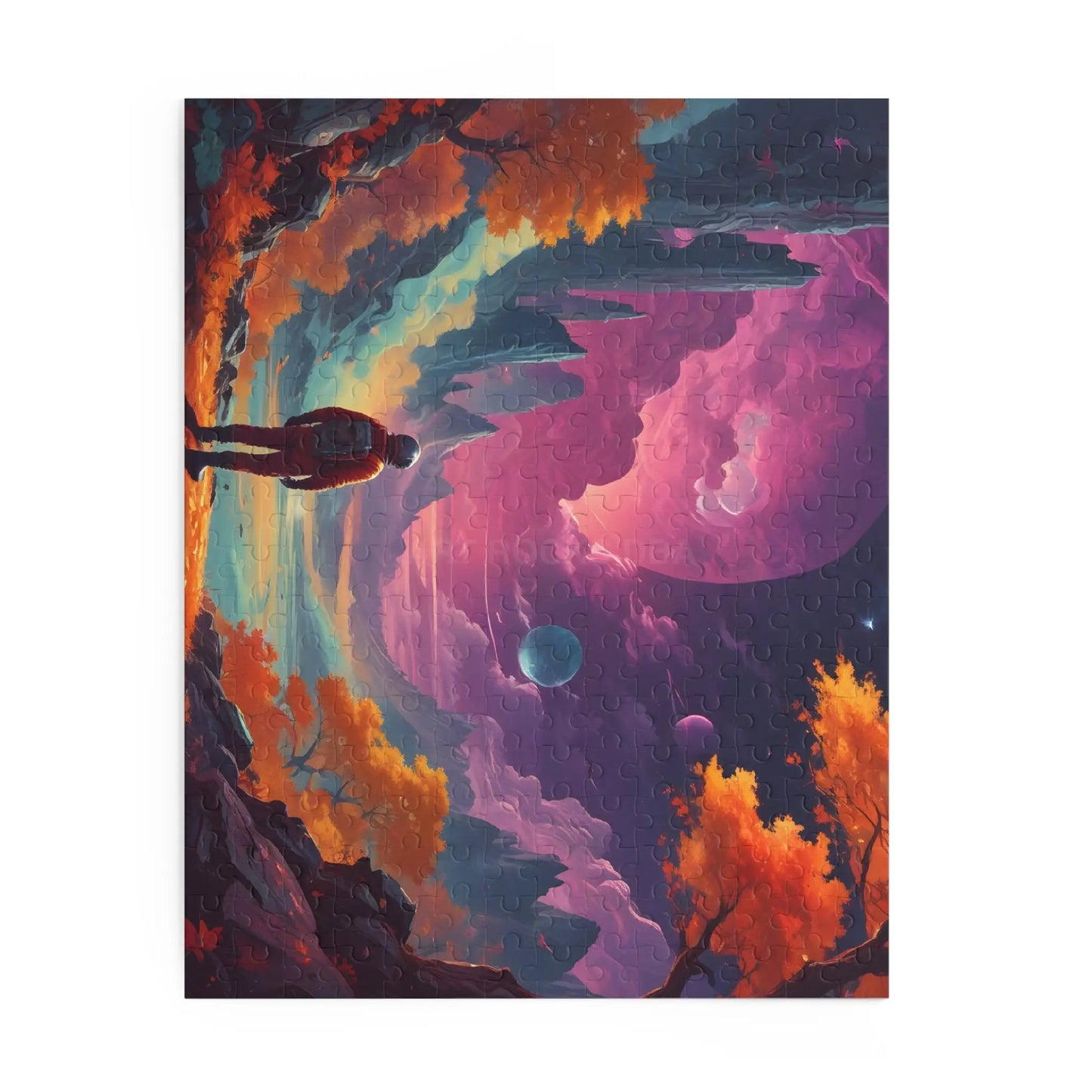 Surreal Space Explorer Jigsaw Puzzle —(120/252/500 pcs) - Puzzle