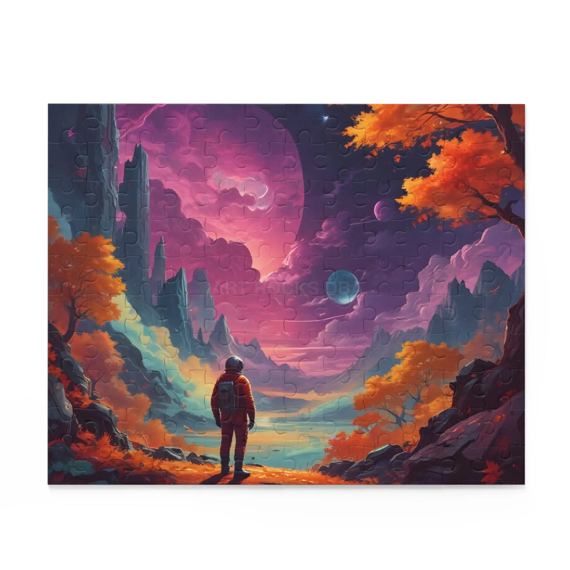 Surreal Space Explorer Jigsaw Puzzle —(120/252/500 pcs) - Puzzle