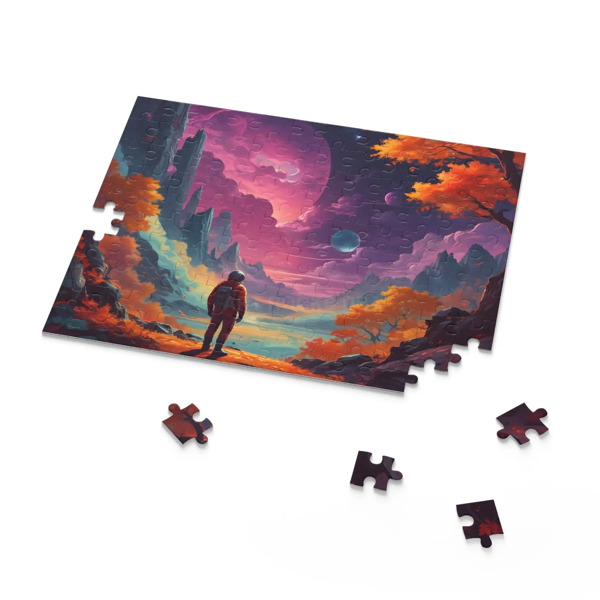 Surreal Space Explorer Jigsaw Puzzle —(120/252/500 pcs) - Puzzle