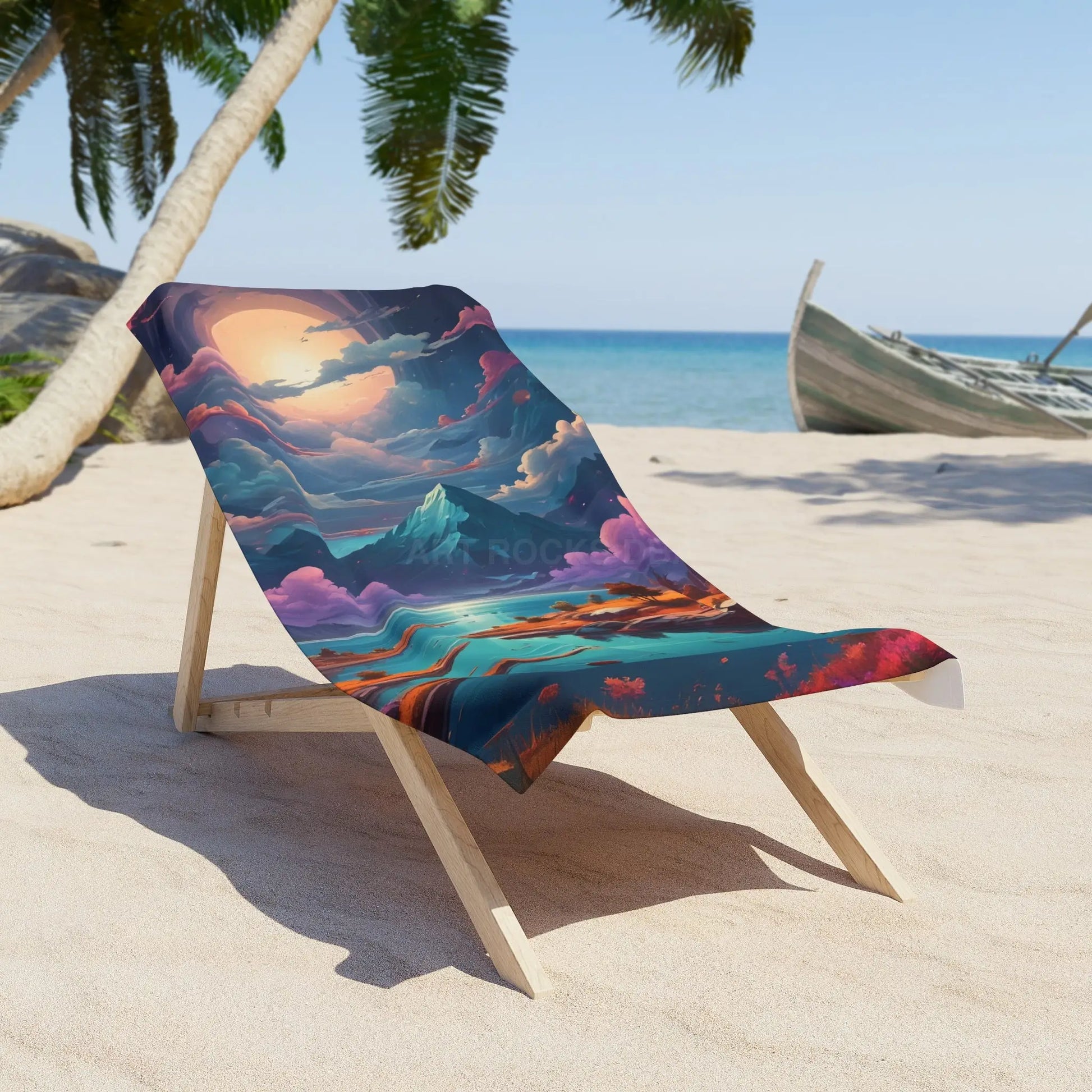 Surreal Sunset Beach Towel - 30’’ × 60’’ - Home Decor