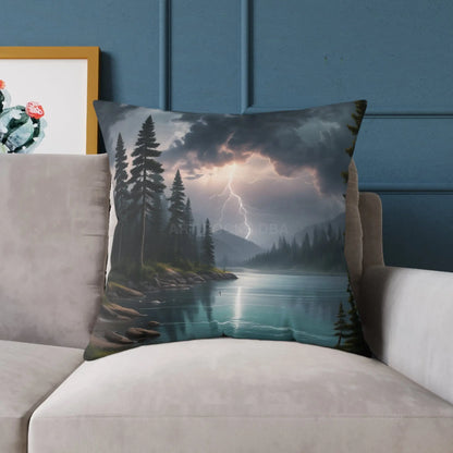 Thunderstorm on The Lake Pillow Cozy Home Decor Rustic Gift Outdoor Vibes Nature Lover’s Accent Cushion - Home Decor