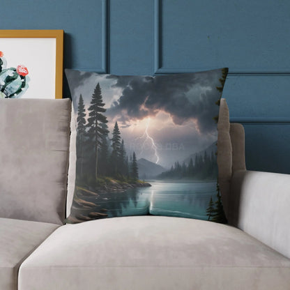 Thunderstorm on The Lake Pillow Cozy Home Decor Rustic Gift Outdoor Vibes Nature Lover’s Accent Cushion - Home Decor