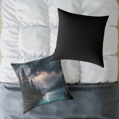 Thunderstorm on The Lake Pillow Cozy Home Decor Rustic Gift Outdoor Vibes Nature Lover’s Accent Cushion - Home Decor