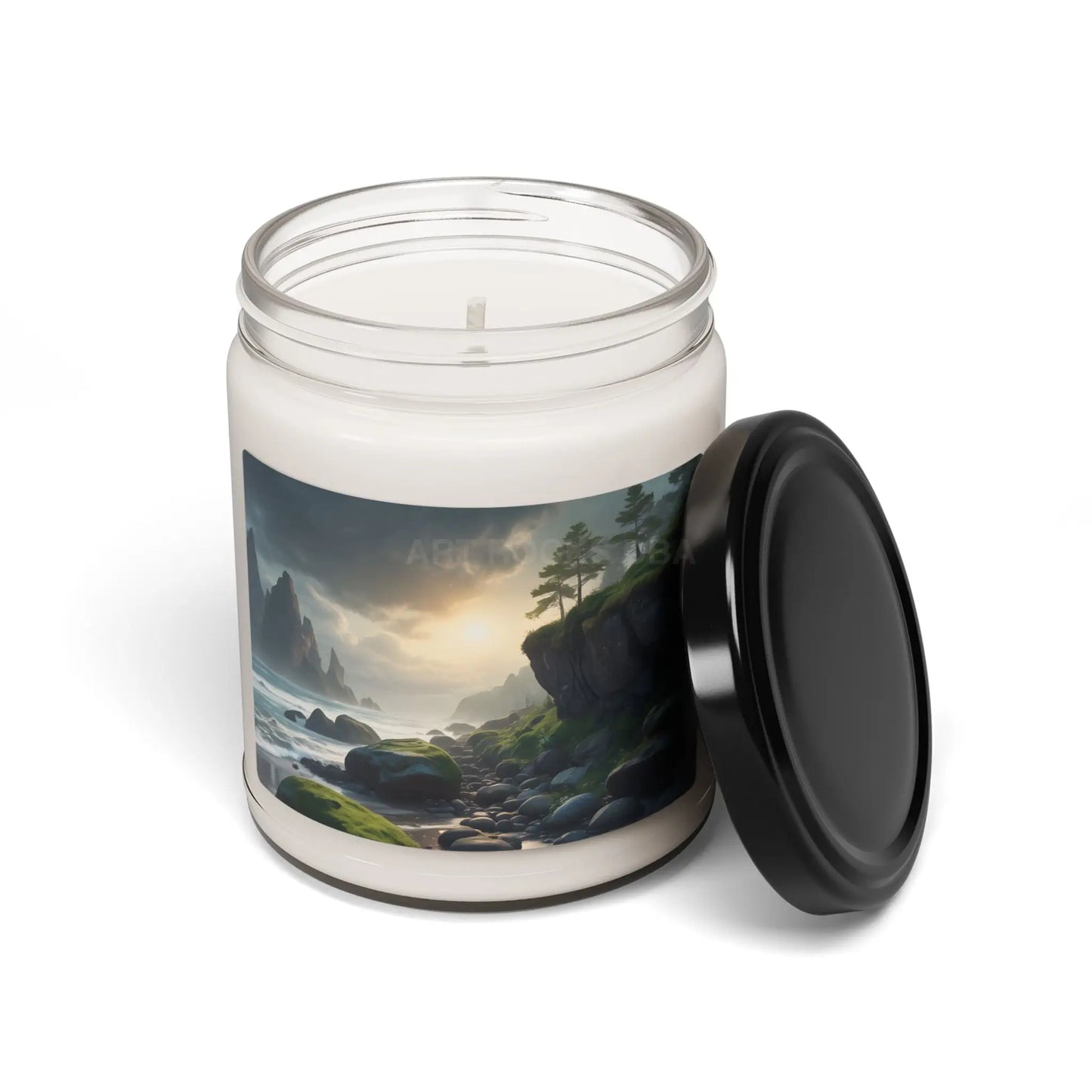 Tranquil Coastal Scented Soy Candle 9oz | Relaxing Gift Home Decor Aromatherapy Coastal Vibe Eco-Friendly Candle - Home