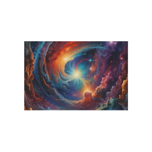 Trippy Galaxy Outdoor Rug Galaxy Print Mat for Patio Space Decor Garden Rug Boho Home Festival Outdoor Carpet - 24’’ ×