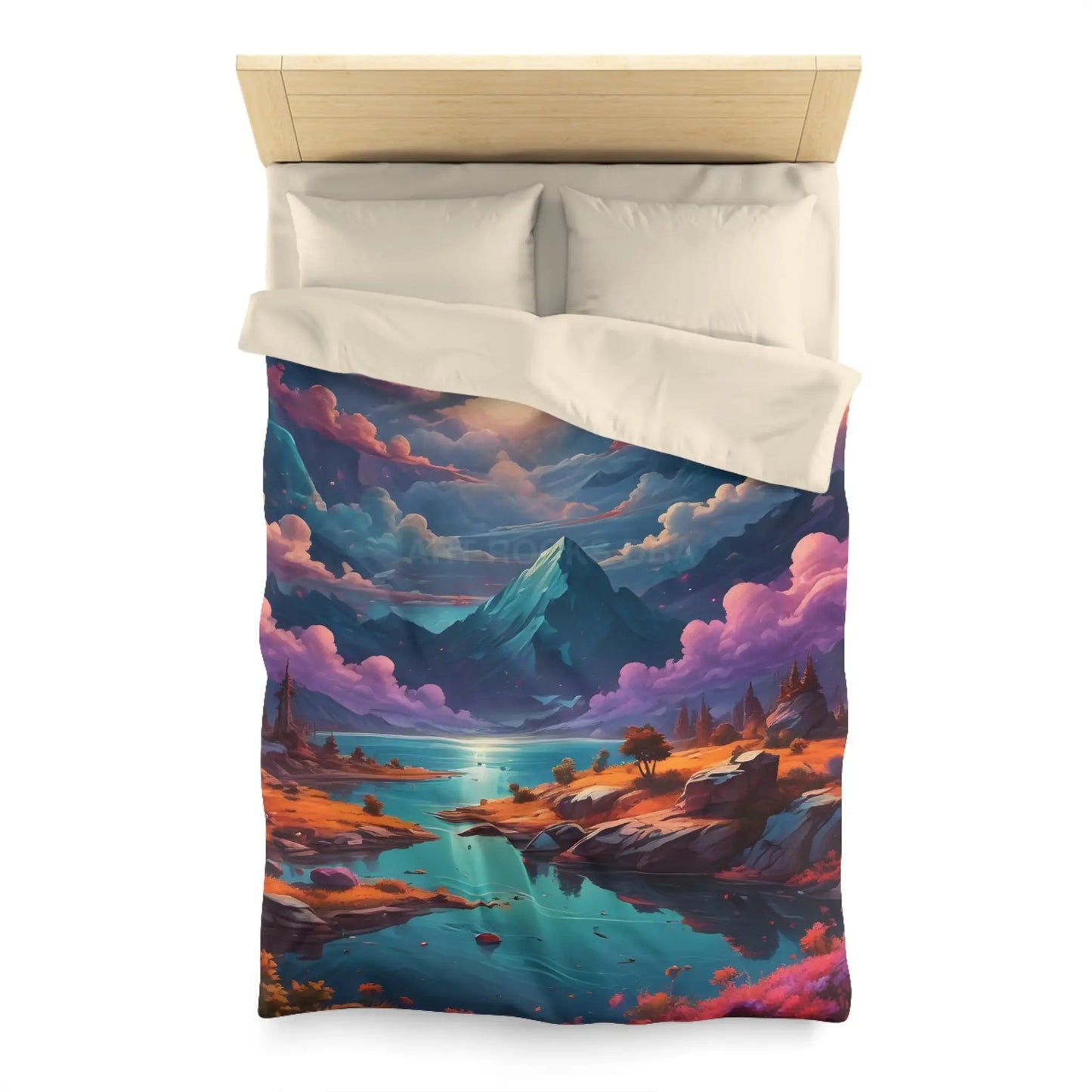 Trippy Landscape Duvet Cover - Cozy Bedding for Dreamy Bedrooms Nature Lovers Home Decor Gift for Her Boho Style - Home