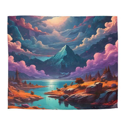 Trippy Landscape Duvet Cover - Cozy Bedding for Dreamy Bedrooms Nature Lovers Home Decor Gift for Her Boho Style - King