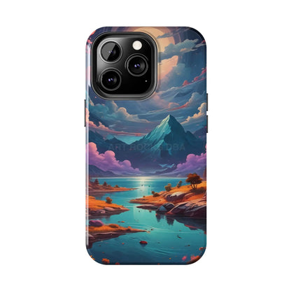 Trippy Landscape Tough Phone Cases | Nature Vibe Outdoor Lovers Gift for Adventurers Ideal for Travel Landscape Design