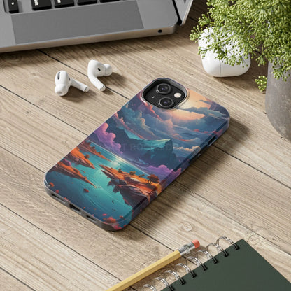 Trippy Landscape Tough Phone Cases | Nature Vibe Outdoor Lovers Gift for Adventurers Ideal for Travel Landscape Design