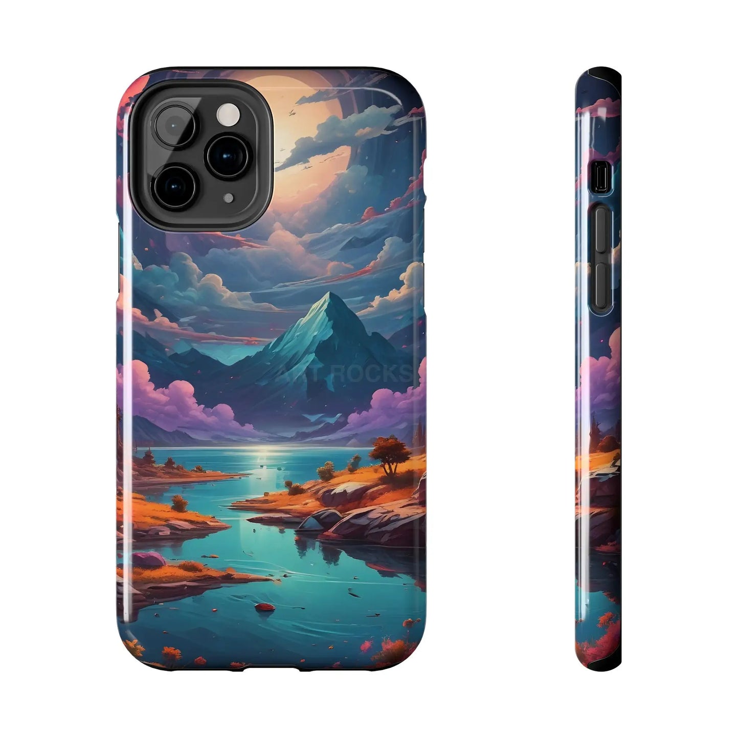 Trippy Landscape Tough Phone Cases | Nature Vibe Outdoor Lovers Gift for Adventurers Ideal for Travel Landscape Design