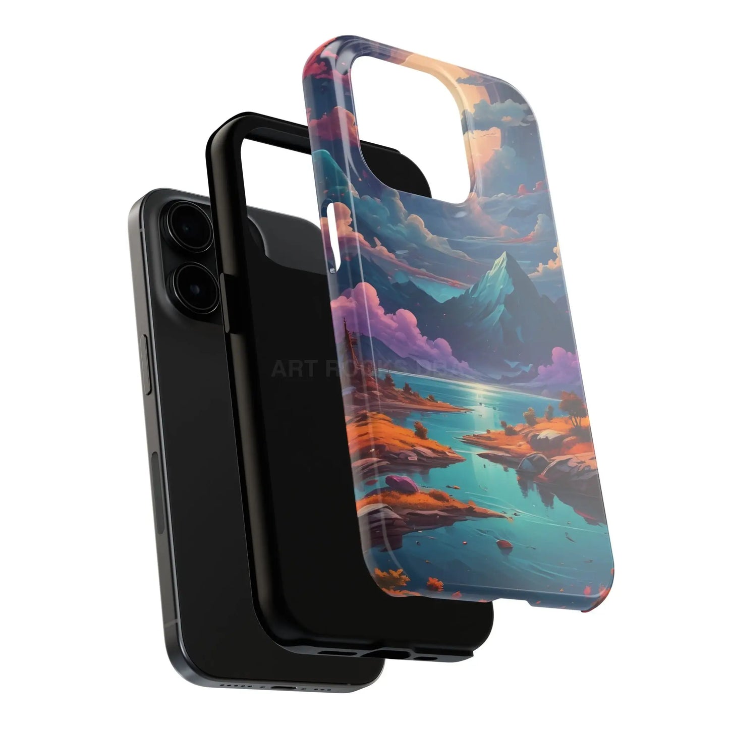 Trippy Landscape Tough Phone Cases | Nature Vibe Outdoor Lovers Gift for Adventurers Ideal for Travel Landscape Design