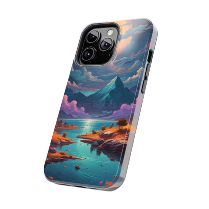 Trippy Landscape Tough Phone Cases | Nature Vibe Outdoor Lovers Gift for Adventurers Ideal for Travel Landscape Design