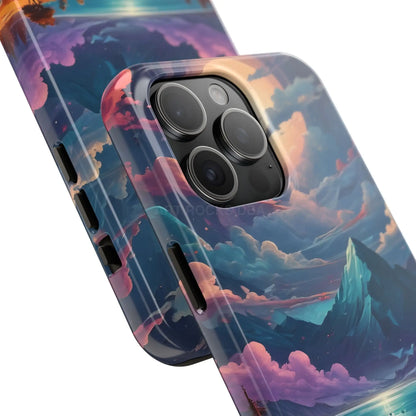 Trippy Landscape Tough Phone Cases | Nature Vibe Outdoor Lovers Gift for Adventurers Ideal for Travel Landscape Design