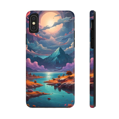 Trippy Landscape Tough Phone Cases | Nature Vibe Outdoor Lovers Gift for Adventurers Ideal for Travel Landscape Design