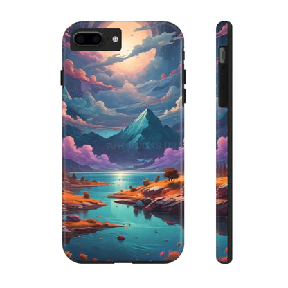 Trippy Landscape Tough Phone Cases | Nature Vibe Outdoor Lovers Gift for Adventurers Ideal for Travel Landscape Design