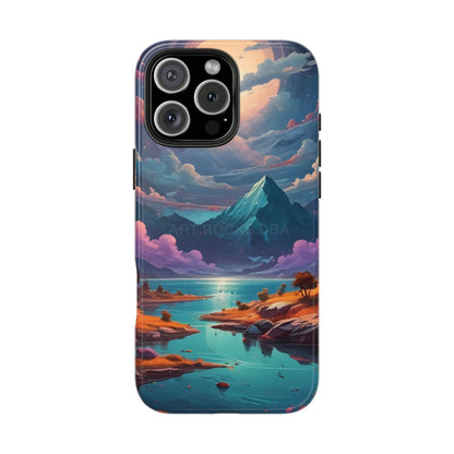 Trippy Landscape Tough Phone Cases | Nature Vibe Outdoor Lovers Gift for Adventurers Ideal for Travel Landscape Design