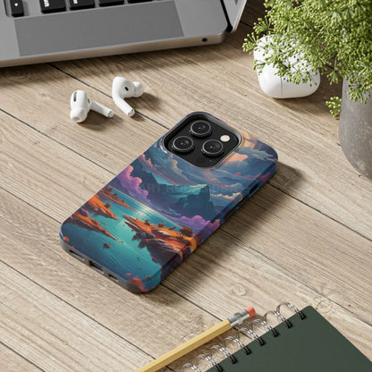 Trippy Landscape Tough Phone Cases | Nature Vibe Outdoor Lovers Gift for Adventurers Ideal for Travel Landscape Design