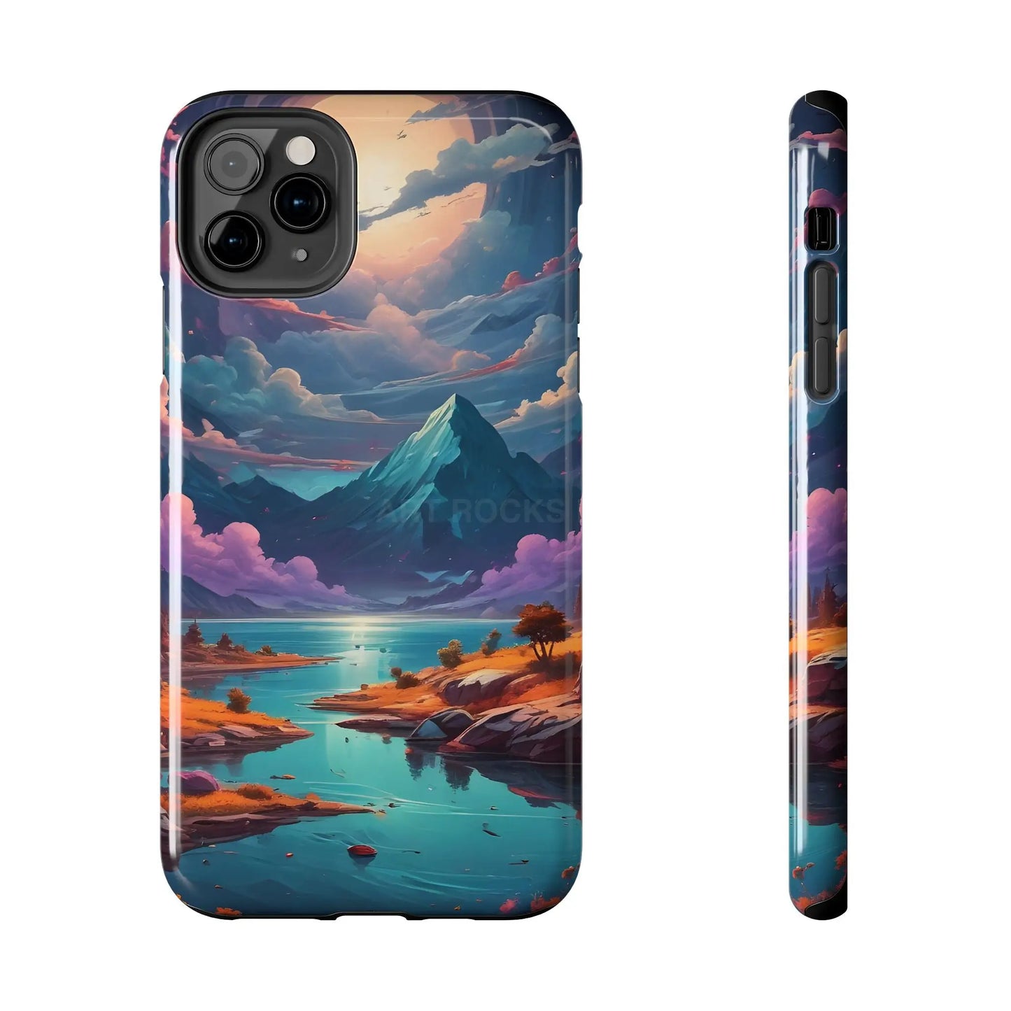 Trippy Landscape Tough Phone Cases | Nature Vibe Outdoor Lovers Gift for Adventurers Ideal for Travel Landscape Design