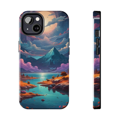 Trippy Landscape Tough Phone Cases | Nature Vibe Outdoor Lovers Gift for Adventurers Ideal for Travel Landscape Design