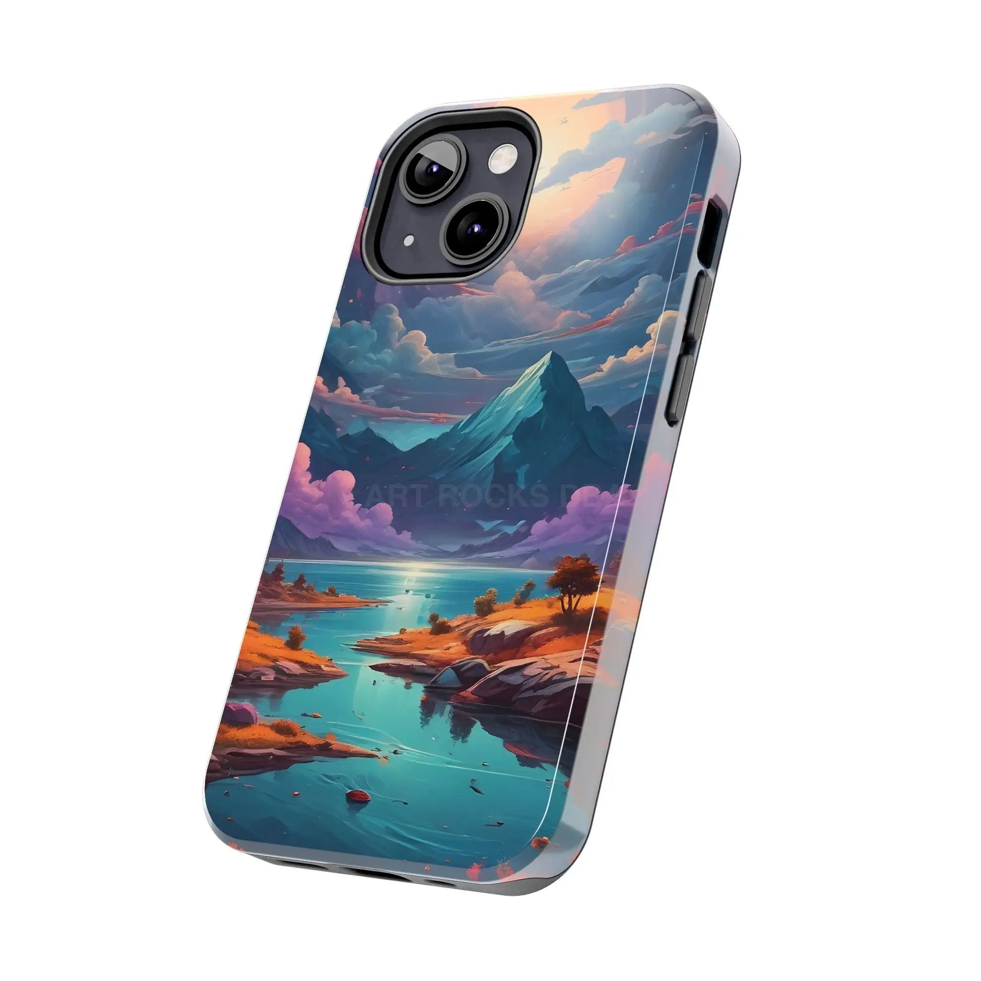 Trippy Landscape Tough Phone Cases | Nature Vibe Outdoor Lovers Gift for Adventurers Ideal for Travel Landscape Design