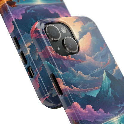 Trippy Landscape Tough Phone Cases | Nature Vibe Outdoor Lovers Gift for Adventurers Ideal for Travel Landscape Design