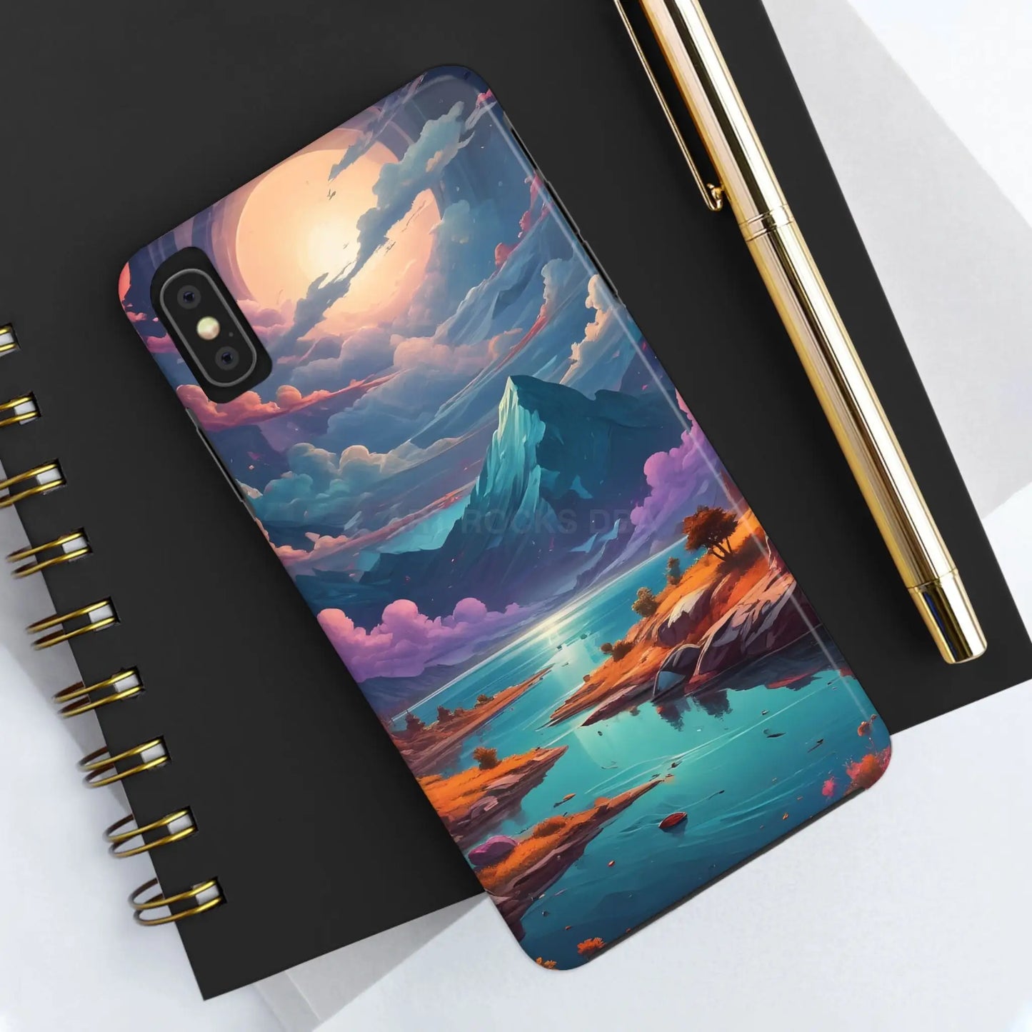 Trippy Landscape Tough Phone Cases | Nature Vibe Outdoor Lovers Gift for Adventurers Ideal for Travel Landscape Design