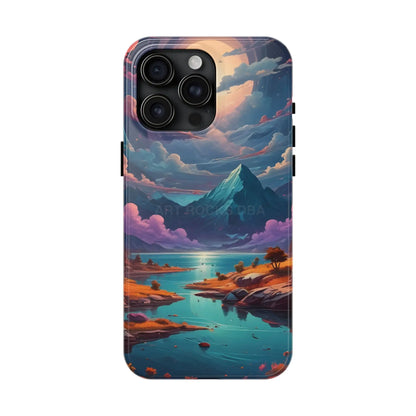 Trippy Landscape Tough Phone Cases | Nature Vibe Outdoor Lovers Gift for Adventurers Ideal for Travel Landscape Design