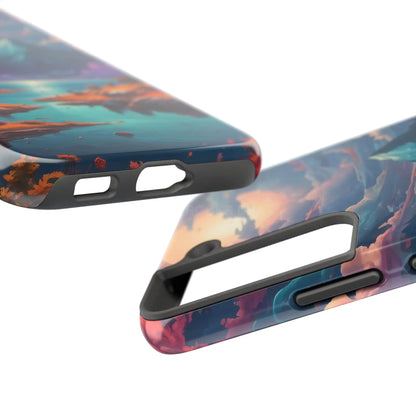 Trippy Landscape Tough Phone Cases | Nature Vibe Outdoor Lovers Gift for Adventurers Ideal for Travel Landscape Design