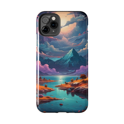 Trippy Landscape Tough Phone Cases | Nature Vibe Outdoor Lovers Gift for Adventurers Ideal for Travel Landscape Design