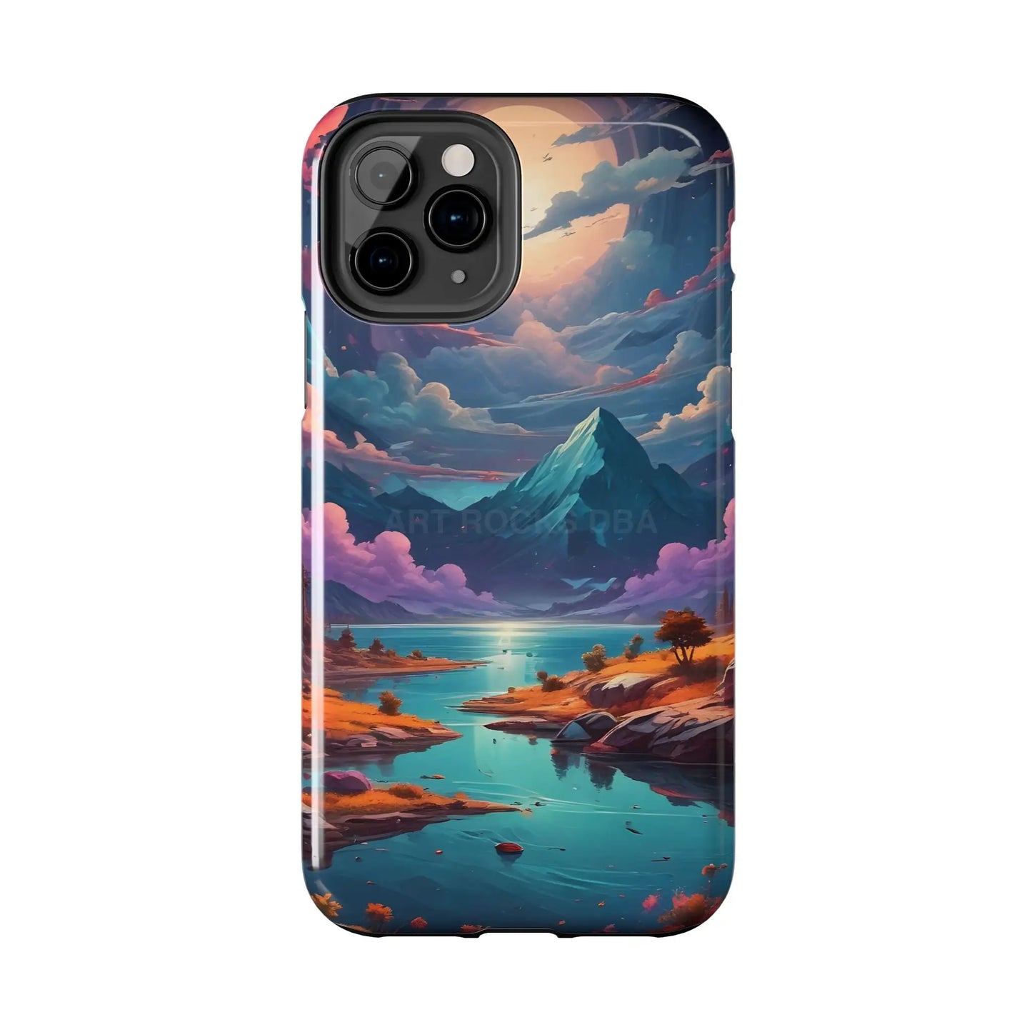 Trippy Landscape Tough Phone Cases | Nature Vibe Outdoor Lovers Gift for Adventurers Ideal for Travel Landscape Design