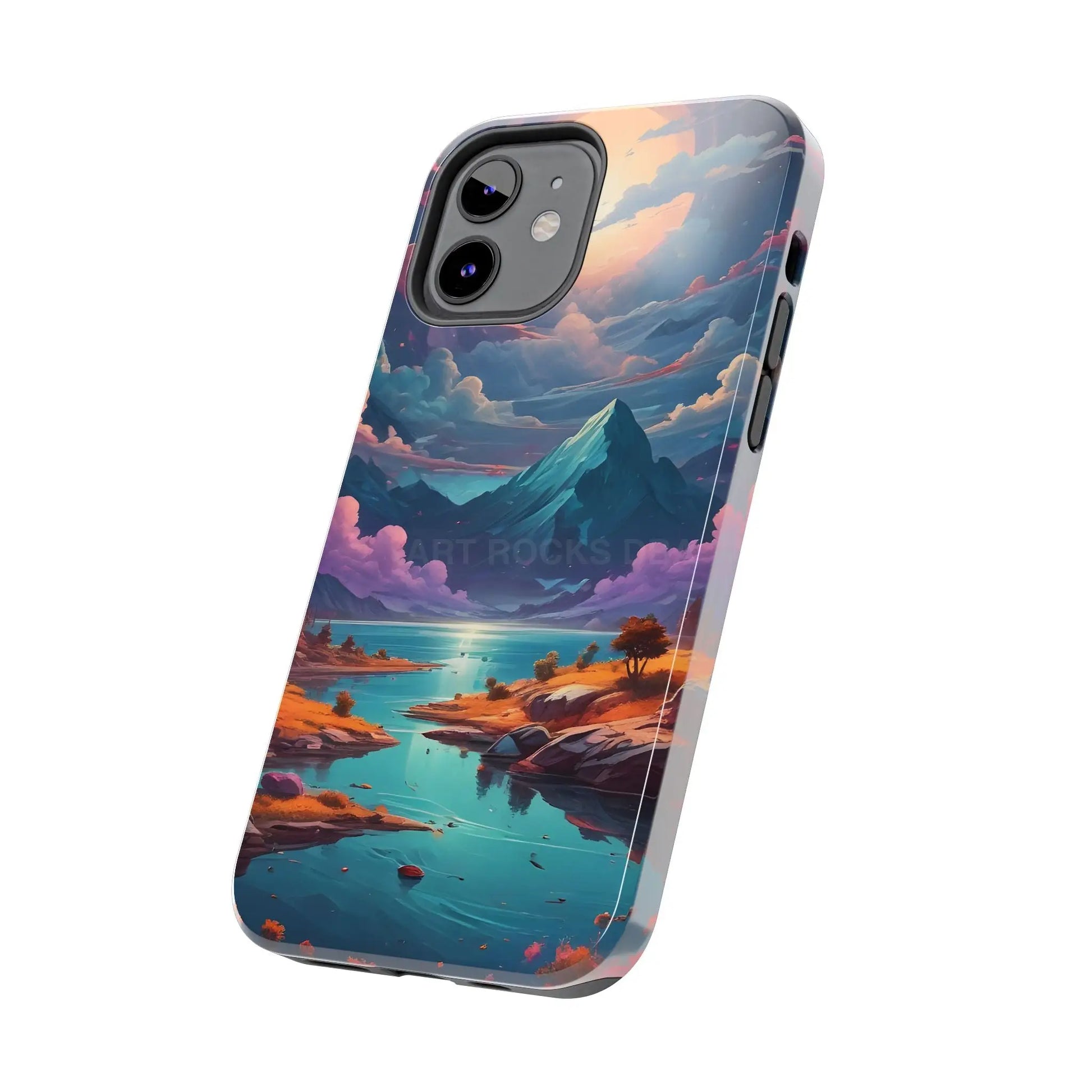 Trippy Landscape Tough Phone Cases | Nature Vibe Outdoor Lovers Gift for Adventurers Ideal for Travel Landscape Design