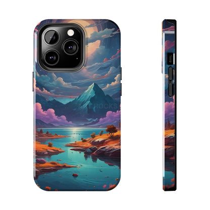 Trippy Landscape Tough Phone Cases | Nature Vibe Outdoor Lovers Gift for Adventurers Ideal for Travel Landscape Design