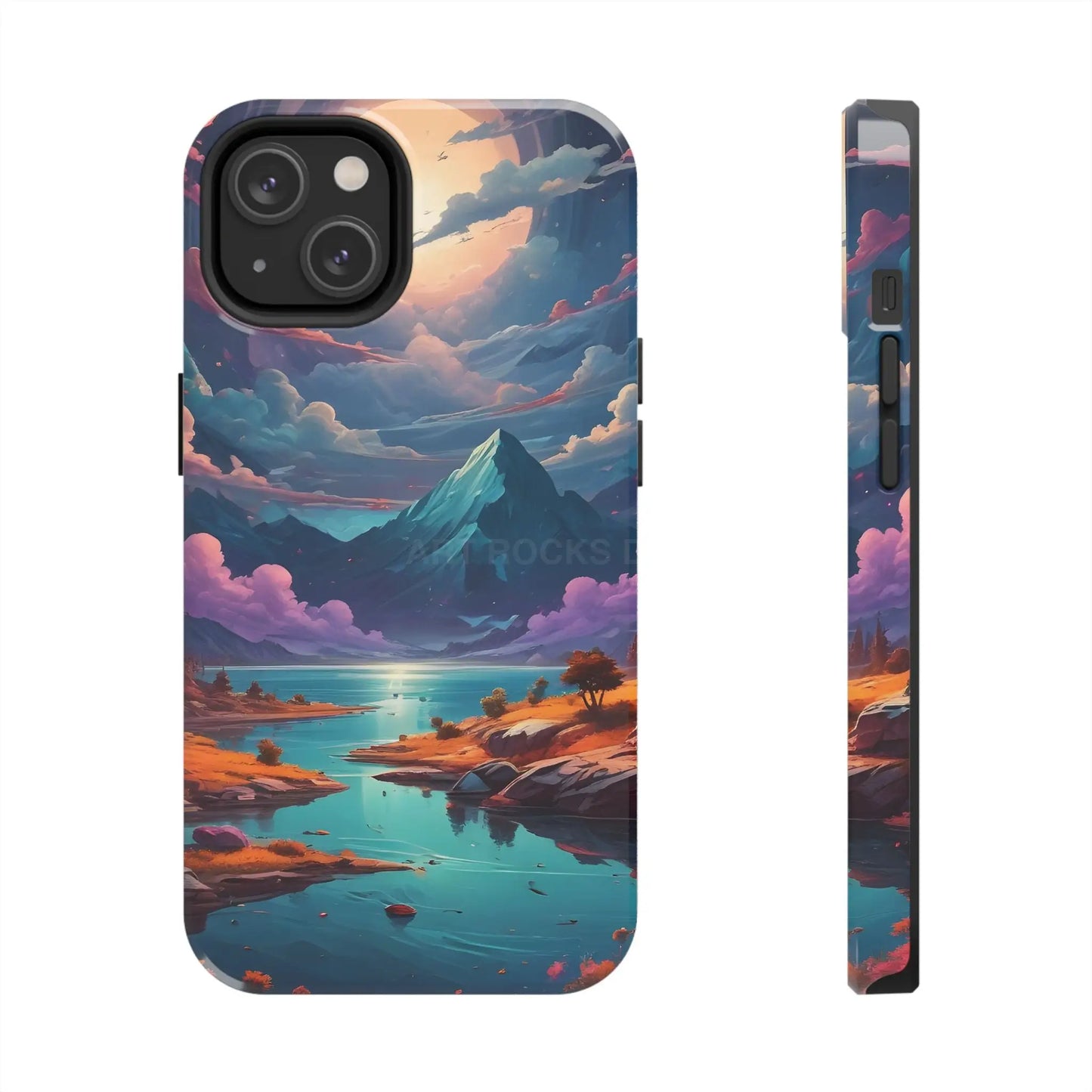 Trippy Landscape Tough Phone Cases | Nature Vibe Outdoor Lovers Gift for Adventurers Ideal for Travel Landscape Design