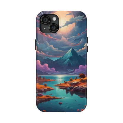 Trippy Landscape Tough Phone Cases | Nature Vibe Outdoor Lovers Gift for Adventurers Ideal for Travel Landscape Design
