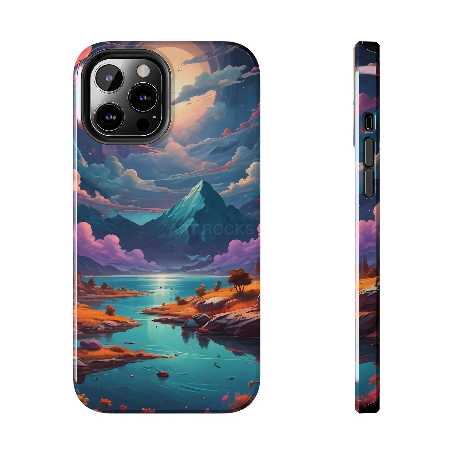 Trippy Landscape Tough Phone Cases | Nature Vibe Outdoor Lovers Gift for Adventurers Ideal for Travel Landscape Design