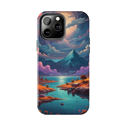 Trippy Landscape Tough Phone Cases | Nature Vibe Outdoor Lovers Gift for Adventurers Ideal for Travel Landscape Design