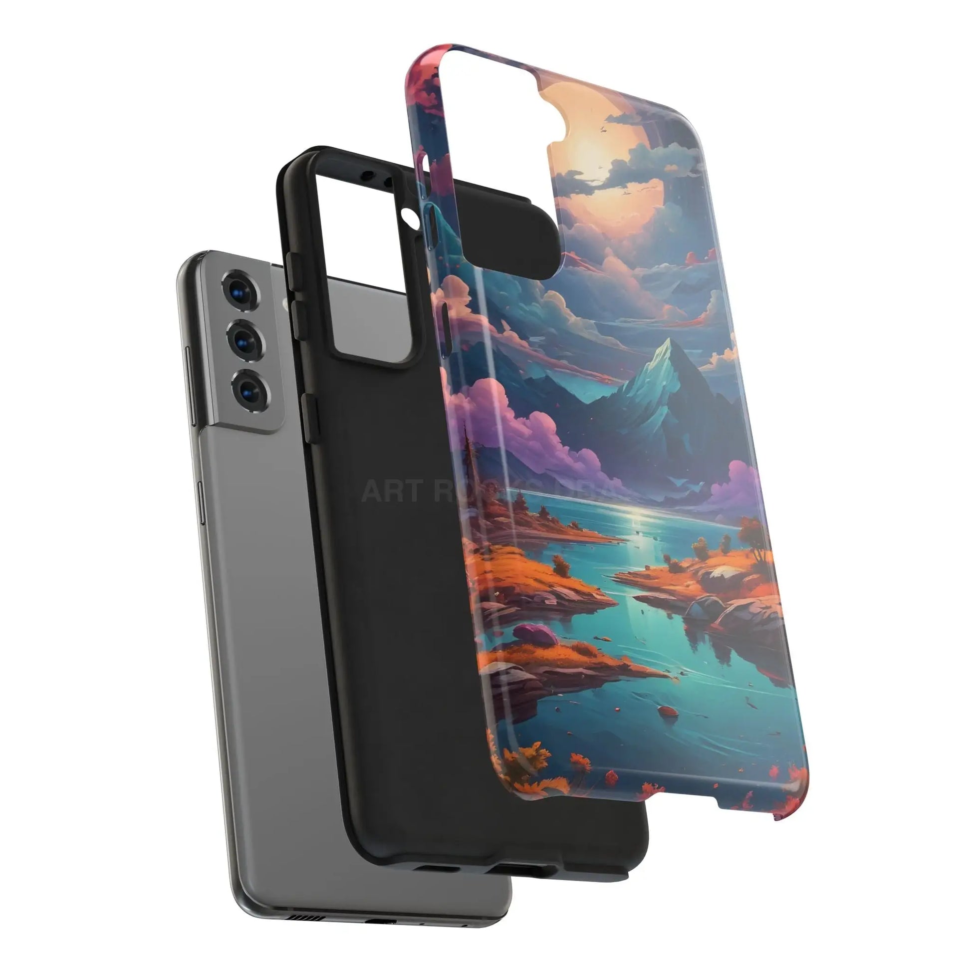 Trippy Landscape Tough Phone Cases | Nature Vibe Outdoor Lovers Gift for Adventurers Ideal for Travel Landscape Design