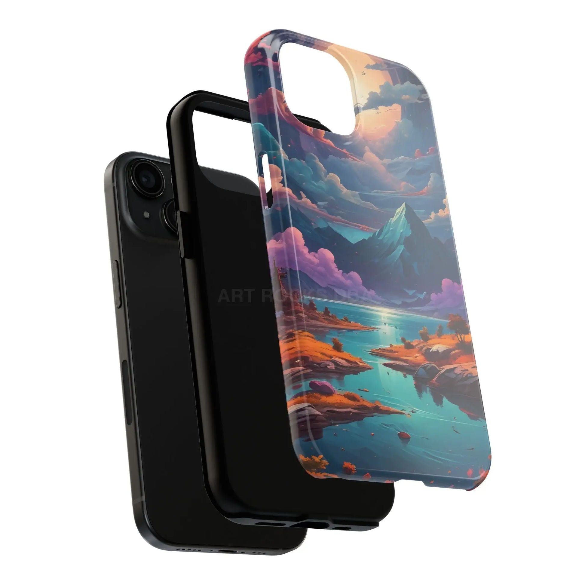 Trippy Landscape Tough Phone Cases | Nature Vibe Outdoor Lovers Gift for Adventurers Ideal for Travel Landscape Design
