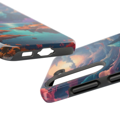 Trippy Landscape Tough Phone Cases | Nature Vibe Outdoor Lovers Gift for Adventurers Ideal for Travel Landscape Design