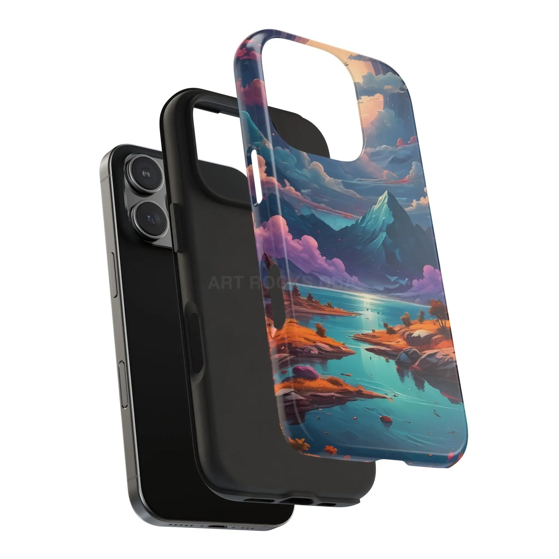 Trippy Landscape Tough Phone Cases | Nature Vibe Outdoor Lovers Gift for Adventurers Ideal for Travel Landscape Design