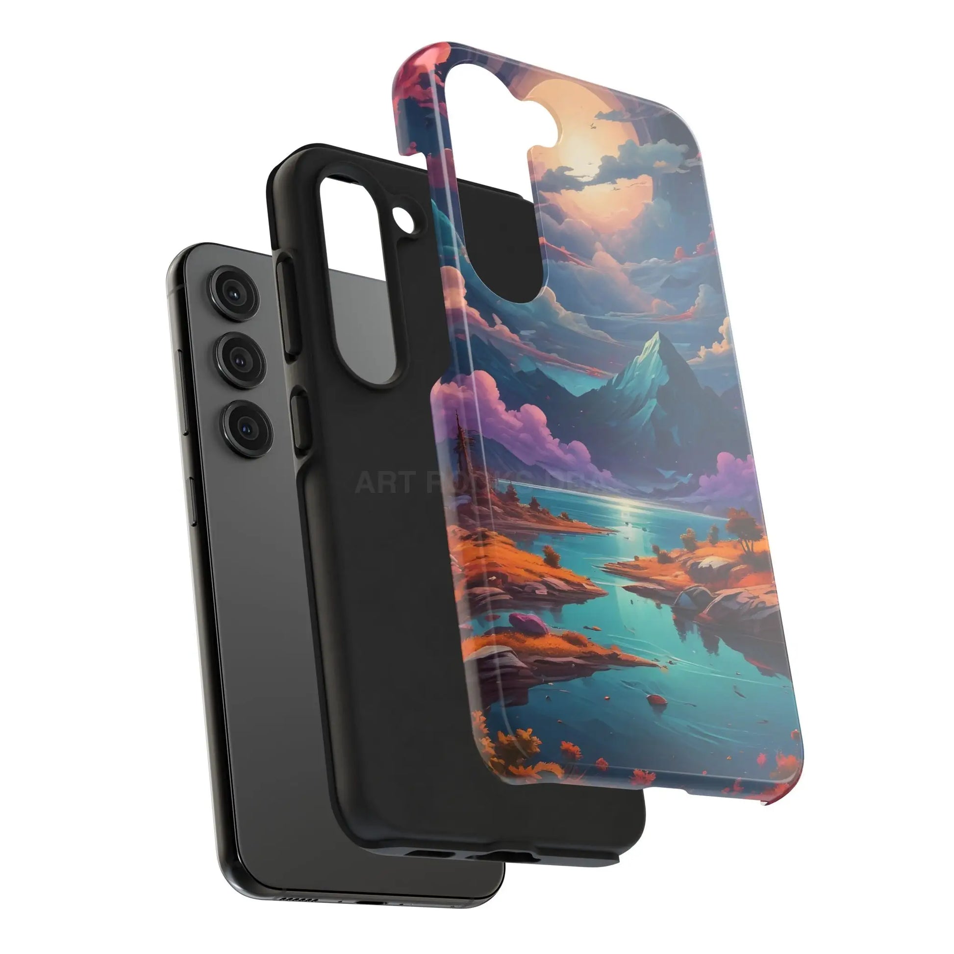 Trippy Landscape Tough Phone Cases | Nature Vibe Outdoor Lovers Gift for Adventurers Ideal for Travel Landscape Design