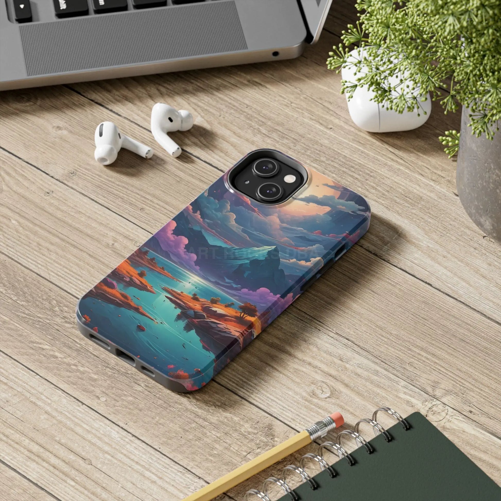Trippy Landscape Tough Phone Cases | Nature Vibe Outdoor Lovers Gift for Adventurers Ideal for Travel Landscape Design